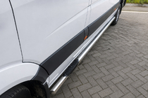 Mercedes Sprinter W906 2006–2018 гг. Боковые трубы (2 шт., нержавейка) d60, средняя база фото 1