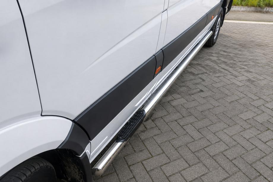 Mercedes Sprinter W906 2006–2018 гг. Боковые трубы (2 шт., нержавейка) d60, средняя база Image