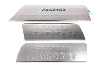 Volkswagen Crafter 2006-2016 гг. Внутренние накладки на пороги с LED Синий фото 3