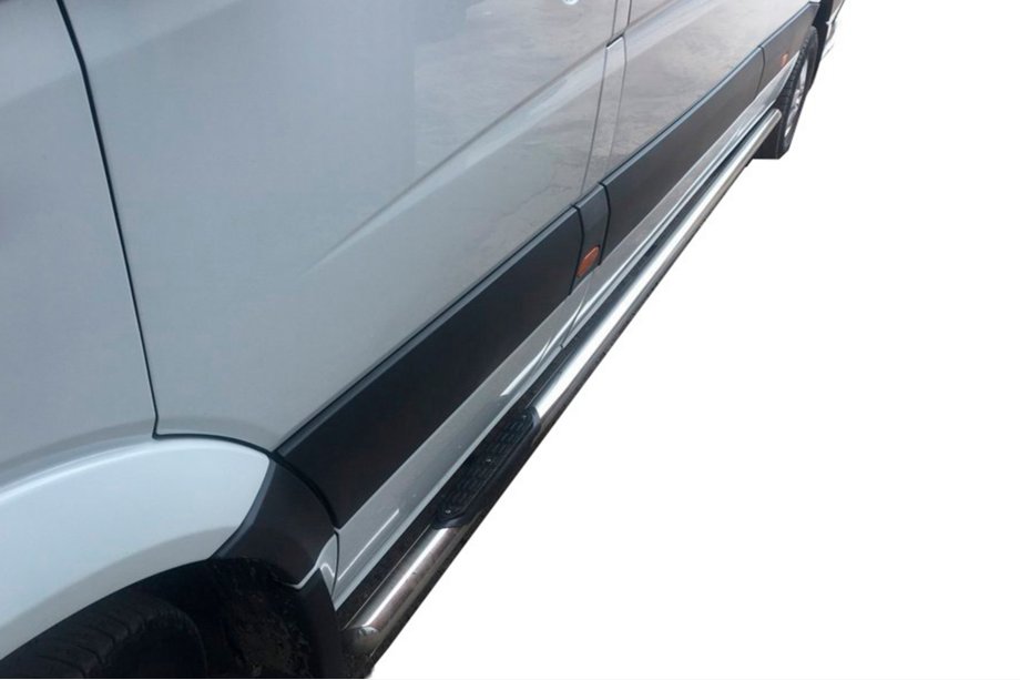 Volkswagen Crafter 2006-2016 гг. Боковые трубы (2 шт., нержавейка) Фото 5
