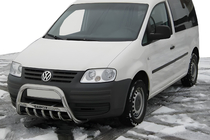Volkswagen Caddy 2004-2010 гг. Кенгурятник WT003 (нержавейка) фото 1