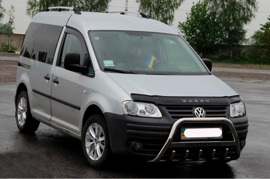 Volkswagen Caddy 2004-2010 гг. Кенгурятник WT003 (нержавейка) 60мм, без надписи Фото 10