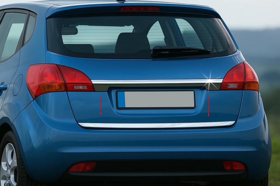 Kia Venga 2010-2019 гг. Накладка на багажник нержавейка OmsaLine - Итальянская Нержавейка Image