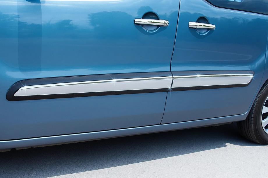 Citroen Berlingo 2008-2018 гг. Дверные молдинги Нержавеющая Сталь (4 шт.) Carmos - Турецкая Нержавеющая Сталь Image