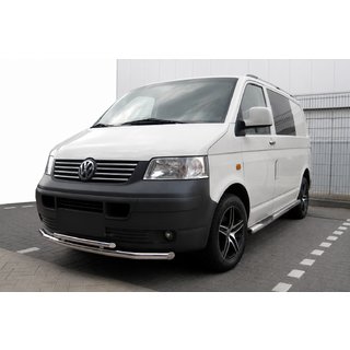 Передняя защита ST014 (нержавейка) Volkswagen T5 Transporter 2003-2010 гг. фото 1