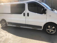 Nissan Primastar 2002-2014 гг. Боковые трубы (2 шт, нержавейка) 60мм, Длинная база фото 4