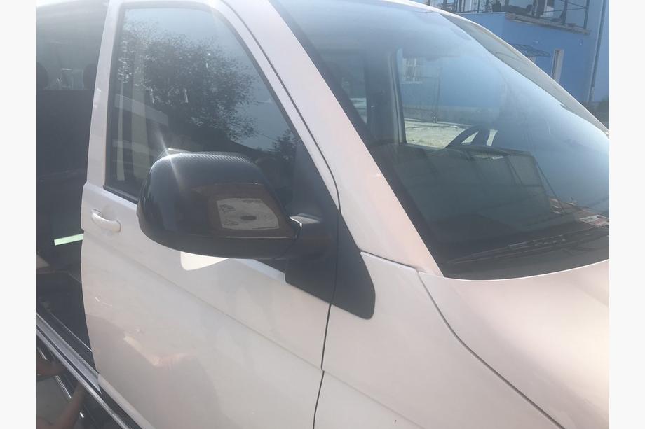 Volkswagen T5 2010-2015 гг. Накладки на Зеркала (2 шт., Карбон) Натуральный Карбон Фото 12