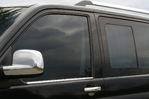 Volkswagen T5 2010-2015 гг. Передние накладки на окна (2 шт., нержавейка) фото 1