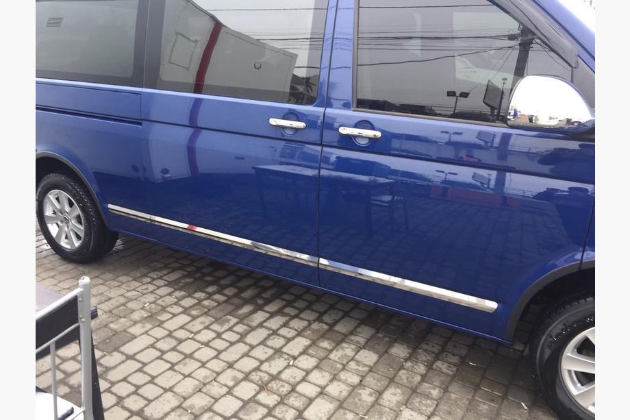 Volkswagen T5 2010-2015 гг. Молдинги на двери Нержавейка Хром 1 дверь, Длинная, Carmos - Турецкая сталь Фото 7