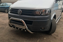 Volkswagen T5 2010-2015 гг. Кенгурятник WT003 (нержавейка) фото 8