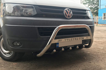 Volkswagen T5 2010-2015 гг. Кенгурятник WT003 (нержавейка) фото 1