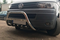 Volkswagen T5 2010-2015 гг. Кенгурятник WT003 (нержавейка) фото 6