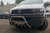 Volkswagen T5 2010-2015 гг. Кенгурятник WT003 (нержавейка) фото 7