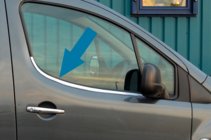Peugeot Partner Tepee 2008-2018 гг. Окантовка Окон (2 шт., Нержавеющая Сталь) OmsaLine - Итальянская Нержавейка фото 1