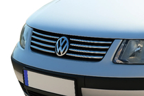 Volkswagen Passat B5 1997-2005 гг. Хромированные Накладки на Решетку (Нержавейка) 2001-2005, OmsaLine - Итальянская Нержавейка фото 1
