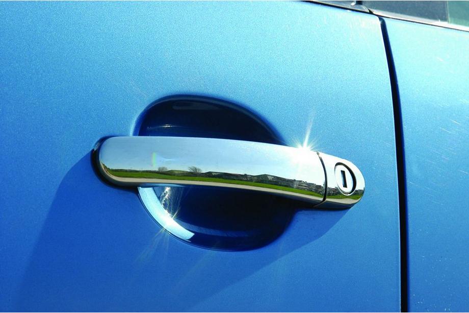 Volkswagen Polo 2001-2009 гг. Хромированные Накладки на Ручки (4 шт., Нержавейка) Libao - Китайская сталь Image