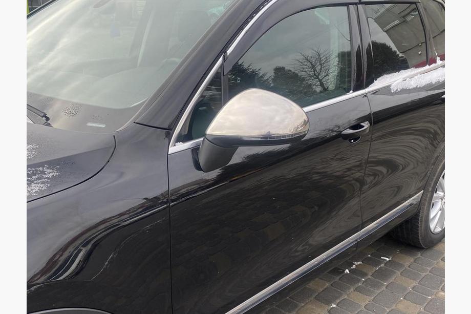 Volkswagen Touareg 2010-2018 гг. Накладки на Зеркала (2 шт., Нержавейка) OmsaLine - Итальянская Нержавеющая Сталь Фото 3