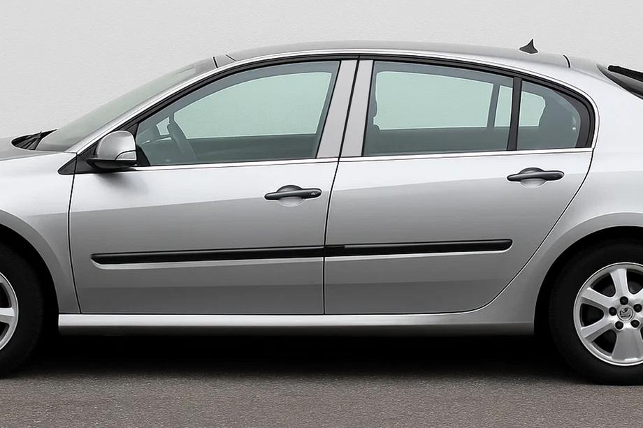 Renault Laguna 2007-2015 гг. Накладки на дверные стойки из нержавеющей стали (4 шт.) Фото 1