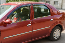 Dacia Logan I 2008-2012 гг. Молдинги на двери Нержавеющая сталь (4 шт.) Carmos - Турецкая Нержавеющая Сталь фото 4