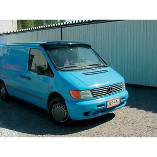 Козырек на лобовое стекло (черный глянец, 5мм) Mercedes Vito W638 1996-2003 гг. фото 4