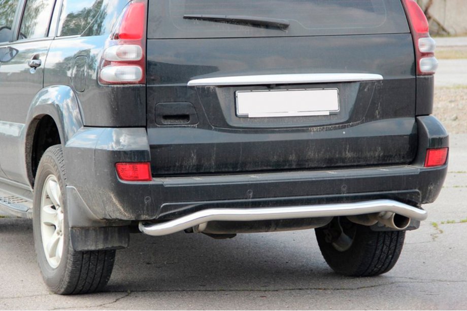 Toyota Land Cruiser Prado 120 2002-2009 гг. Задняя защита AK008 Фото 6