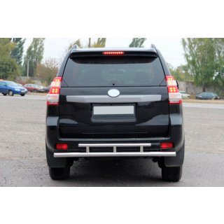 Задняя дуга AK002-2v2 (нержавейка) Toyota Land Cruiser Prado 150 2009-2023 гг. фото 2
