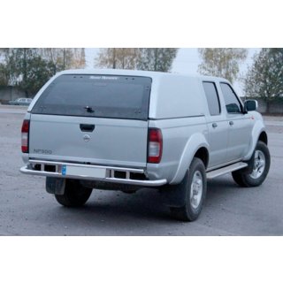 Задняя защита AK004 (нержавейка) Nissan NP300 1999-2015 гг. фото 3