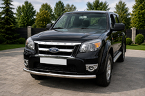 Ford Ranger 2007-2011 гг. Передняя защита ST008 (нержавейка) фото 1