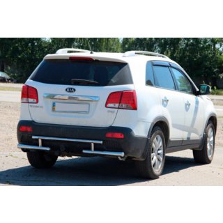 Задняя дуга AK002-2 (нержавейка) Kia Sorento II XM 2009-2014 гг. фото 4
