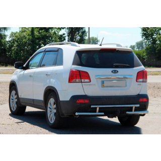 Задняя дуга AK002-2 (нержавейка) Kia Sorento II XM 2009-2014 гг. фото 2