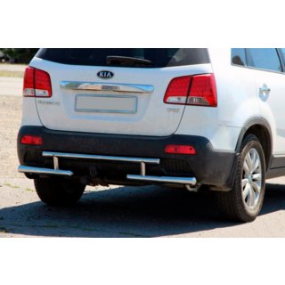 Задняя дуга AK002-2 (нержавейка) Kia Sorento II XM 2009-2014 гг. фото 1