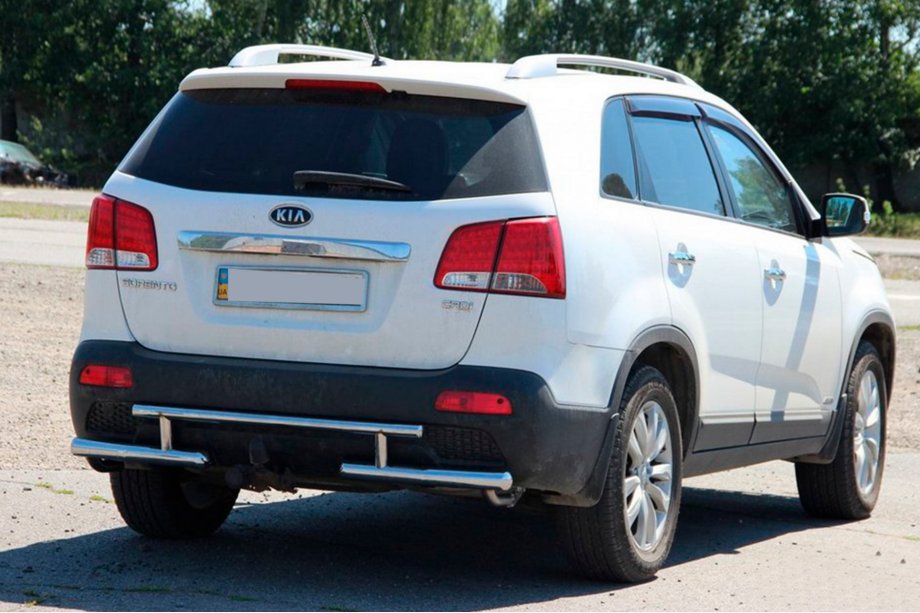 Kia Sorento II XM 2009-2014 гг. Задняя дуга AK002-2 (нержавейка) Фото 4