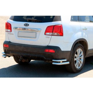 Задние двойные уголки AK003-Двойной (нержавейка) Kia Sorento II XM 2009-2014 гг. фото 1