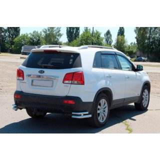 Задние двойные уголки AK003-Двойной (нержавейка) Kia Sorento II XM 2009-2014 гг. фото 4
