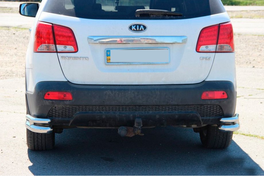 Kia Sorento II XM 2009-2014 гг. Задние двойные уголки AK003-Двойной (нержавейка) Фото 6