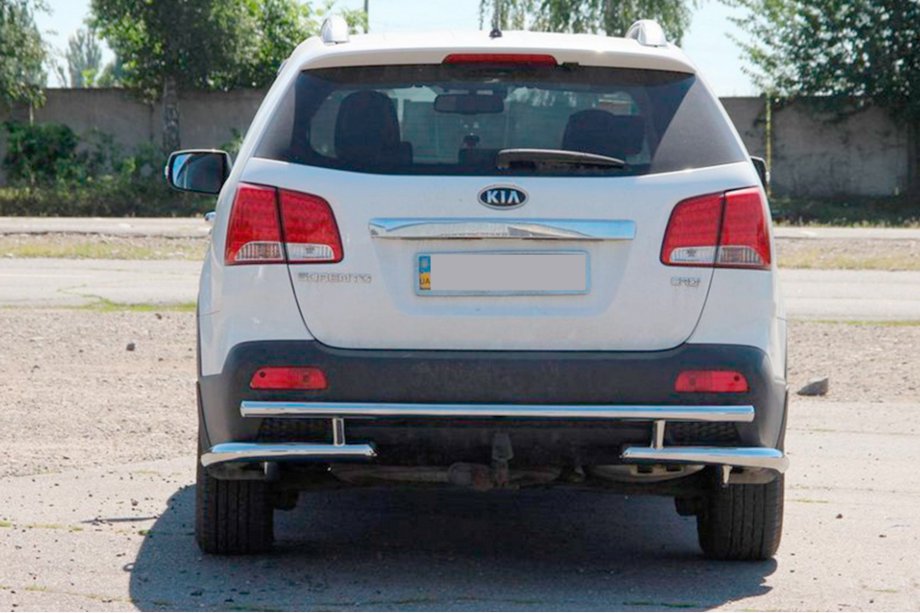 Kia Sorento II XM 2009-2014 гг. Задняя дуга AK003-2 (нержавейка) Фото 2