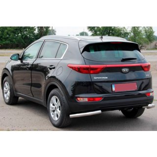 Задняя защита углы AK003 (нержавейка) Kia Sportage 2015-2021 гг. фото 3