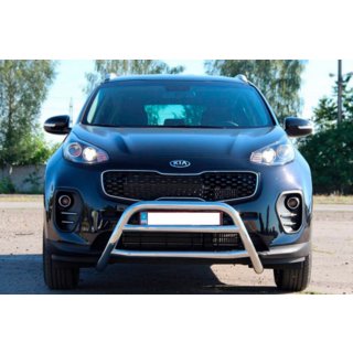 Кенгурятник WT023 Нержавейка Kia Sportage 2015-2021 гг. фото 4