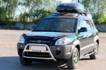 Hyundai Tucson JM 2004- гг. Кенгурятник WT025 (нержавейка) фото 2