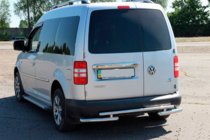 Volkswagen Caddy 2004-2010 гг. Задняя дуга AK003-2 (2 шт., нержавейка) фото 4