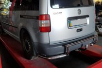 Volkswagen Caddy 2004-2010 гг. Задняя дуга AK003-3 (2 шт., нержавейка) фото 1
