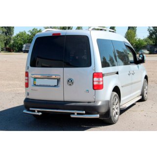 Задняя дуга AK003-2 (2 шт., нержавейка) Volkswagen Caddy 2010-2015 гг. фото 2