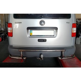 Задняя дуга AK003-3 (2 шт., нержавейка) Volkswagen Caddy 2010-2015 гг. фото 2