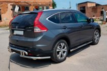 Honda CRV 2012-2016 гг. Задняя дуга AK003-21 (нержавейка) фото 6