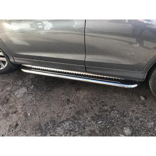 Боковые Пороги KB001 Нержавейка фото 4