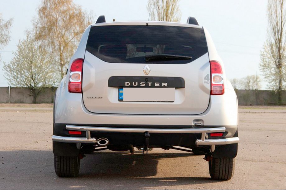 Dacia Duster 2008-2018 гг. Задняя дуга AK005-Special (нерж. сталь) Фото 1