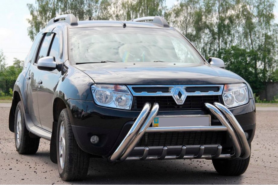Renault Duster 2008–2017 гг. Кенгурятник Kelebek WT011 (нерж.) Фото 1
