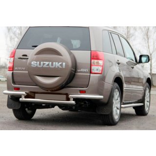 Задняя защита AK003-2 (нержавейка) Suzuki Grand Vitara 2005-2017 гг. фото 3