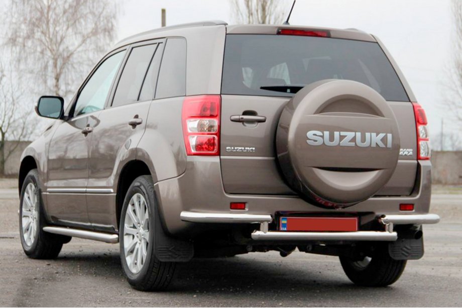 Suzuki Grand Vitara 2005-2017 гг. Задняя защита AK003-2 (нержавейка) Фото 1