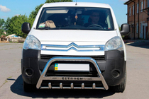 Citroen Berlingo 2008-2018 гг. Кенгурятник WT004 (нержавейка) фото 5